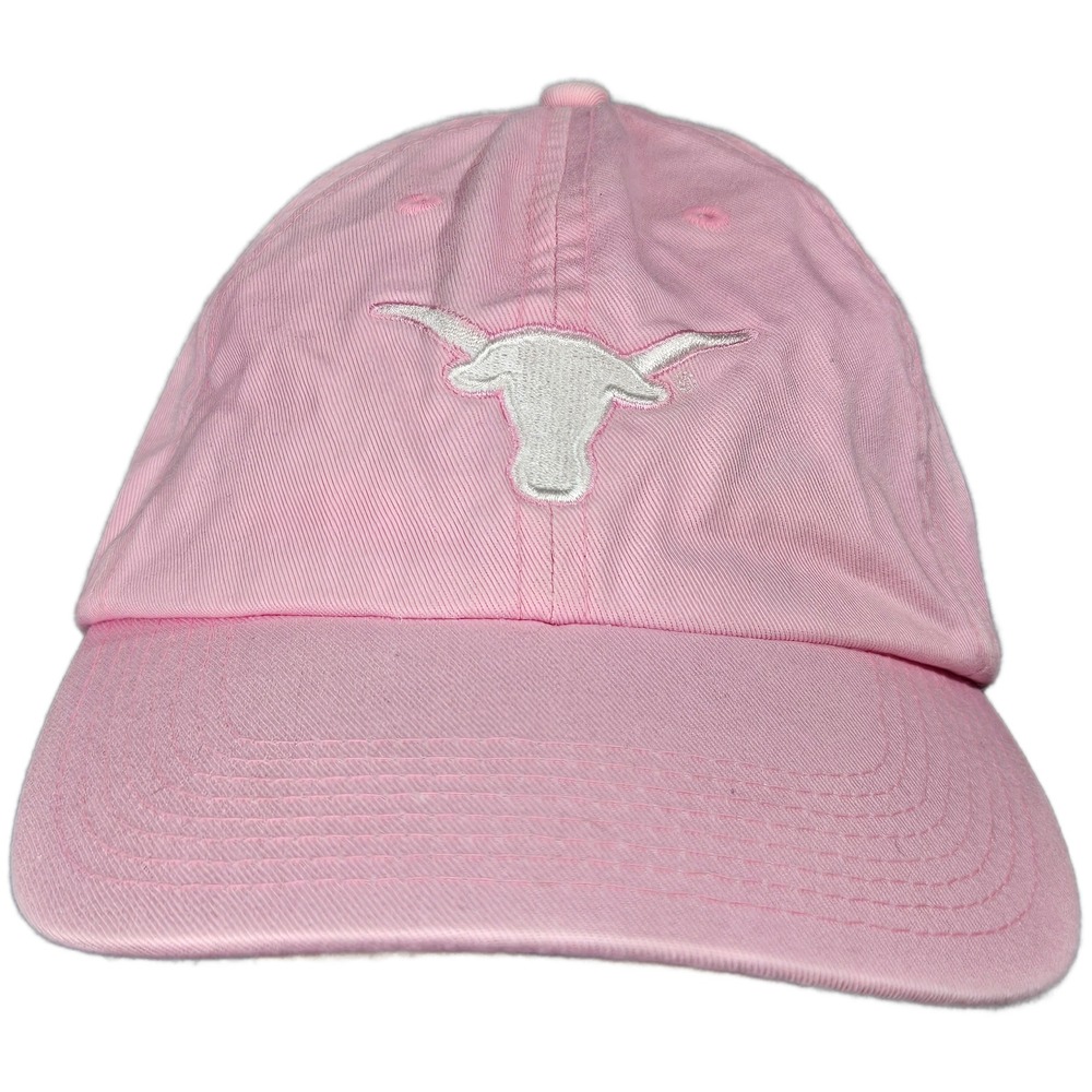 Outhouse Designs Texas Longhorns Pink Adjustable Cap Embroidered Princess core
